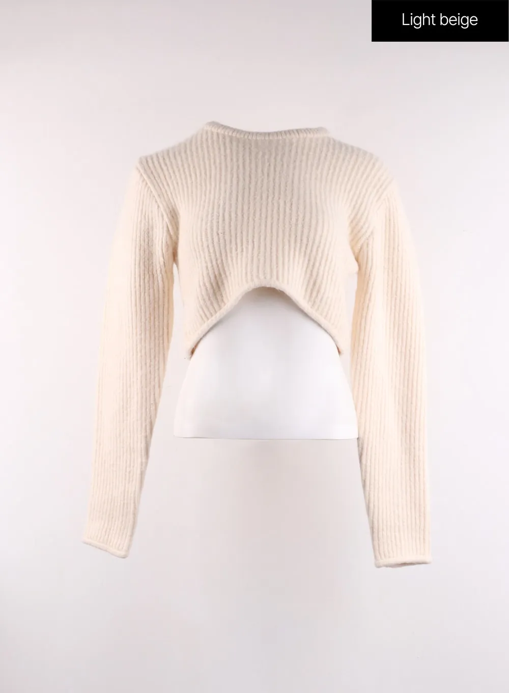 Knit Long Sleeve Crop Top CF405