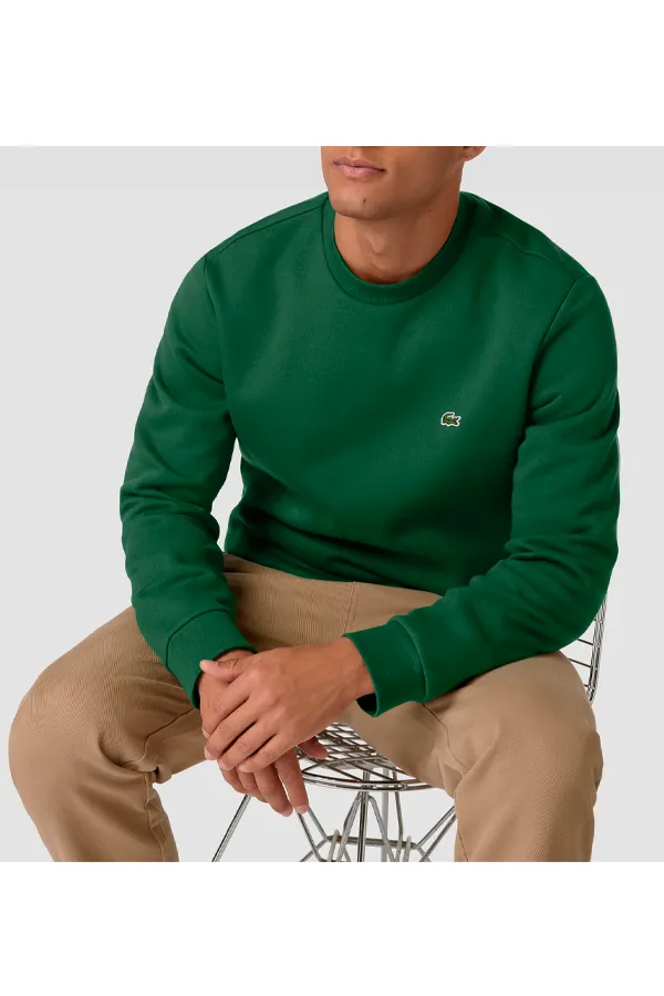 Lacoste Sweatshirt Brushed Regular Fit Green