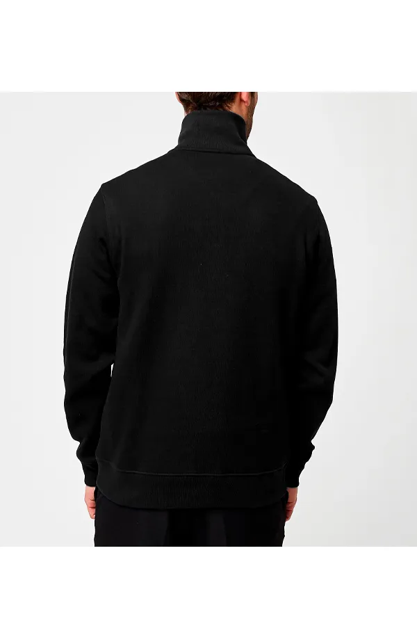 Lacoste Zip Knit Pullover Black