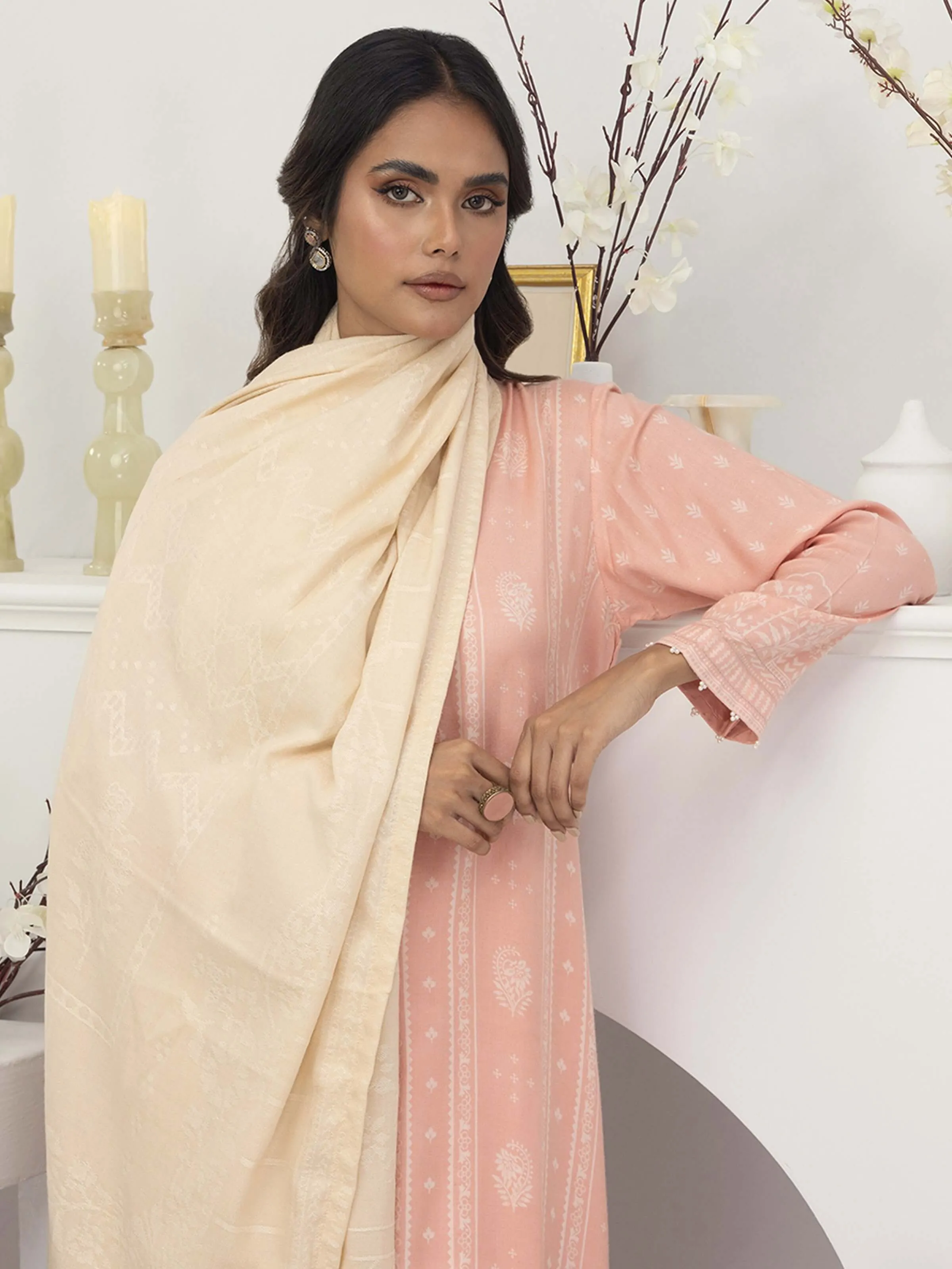 Lakhany by LSM Pashmina Printed Unstitched 3Pc Suit LG-AA-0023-A