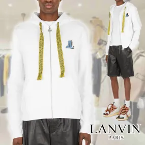 LANVIN  |Long Sleeves Cotton Logo Hoodies