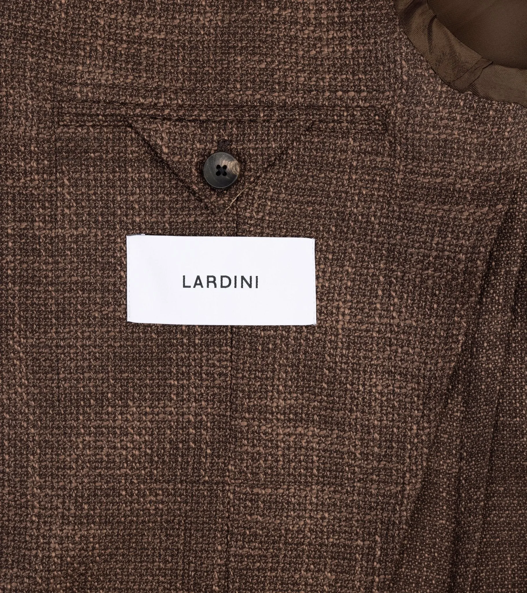 Lardini Loro Piana Wool Cotton Silk Basketweave Jacket: Brown