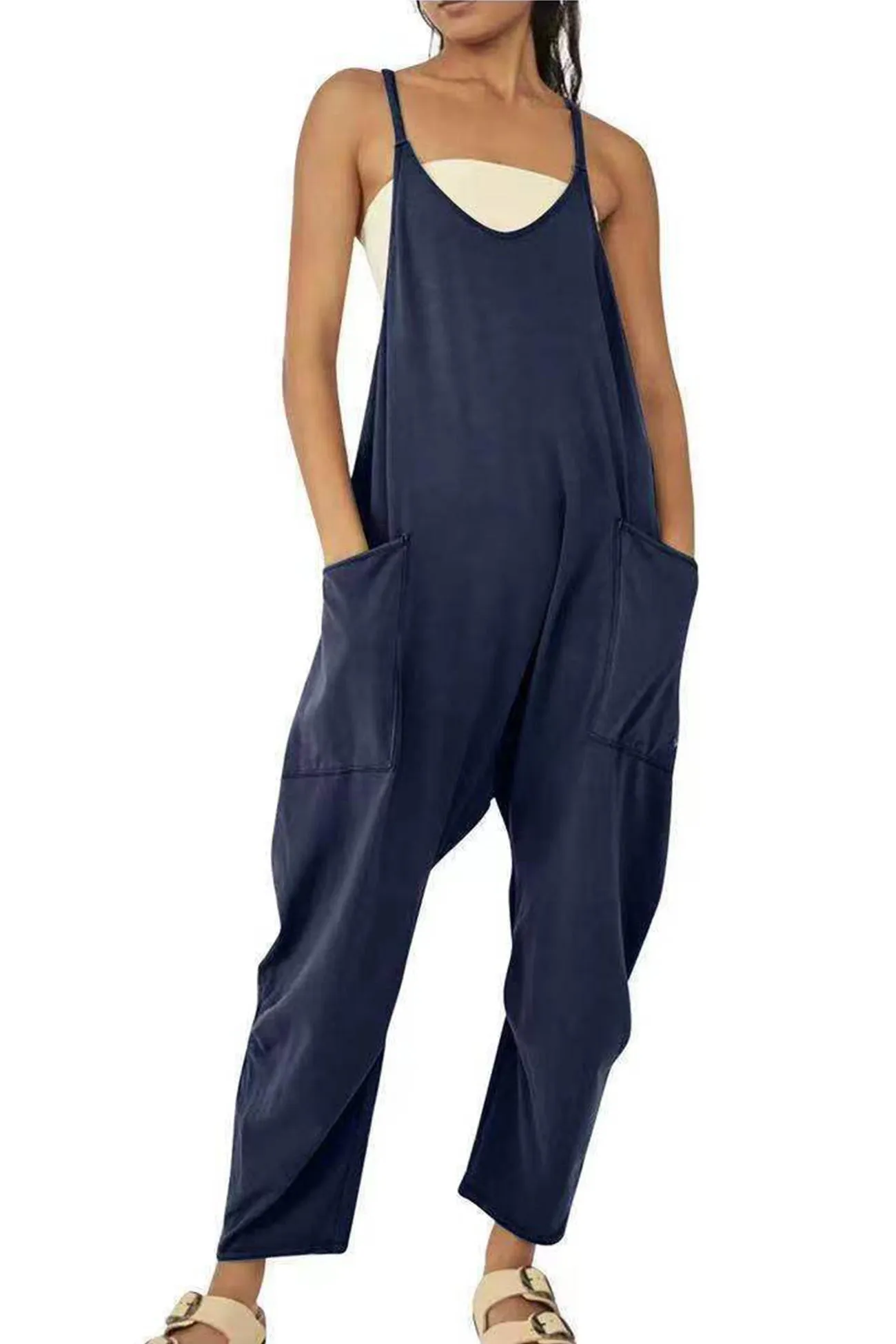 Large Pocket Cami Jumpsuits