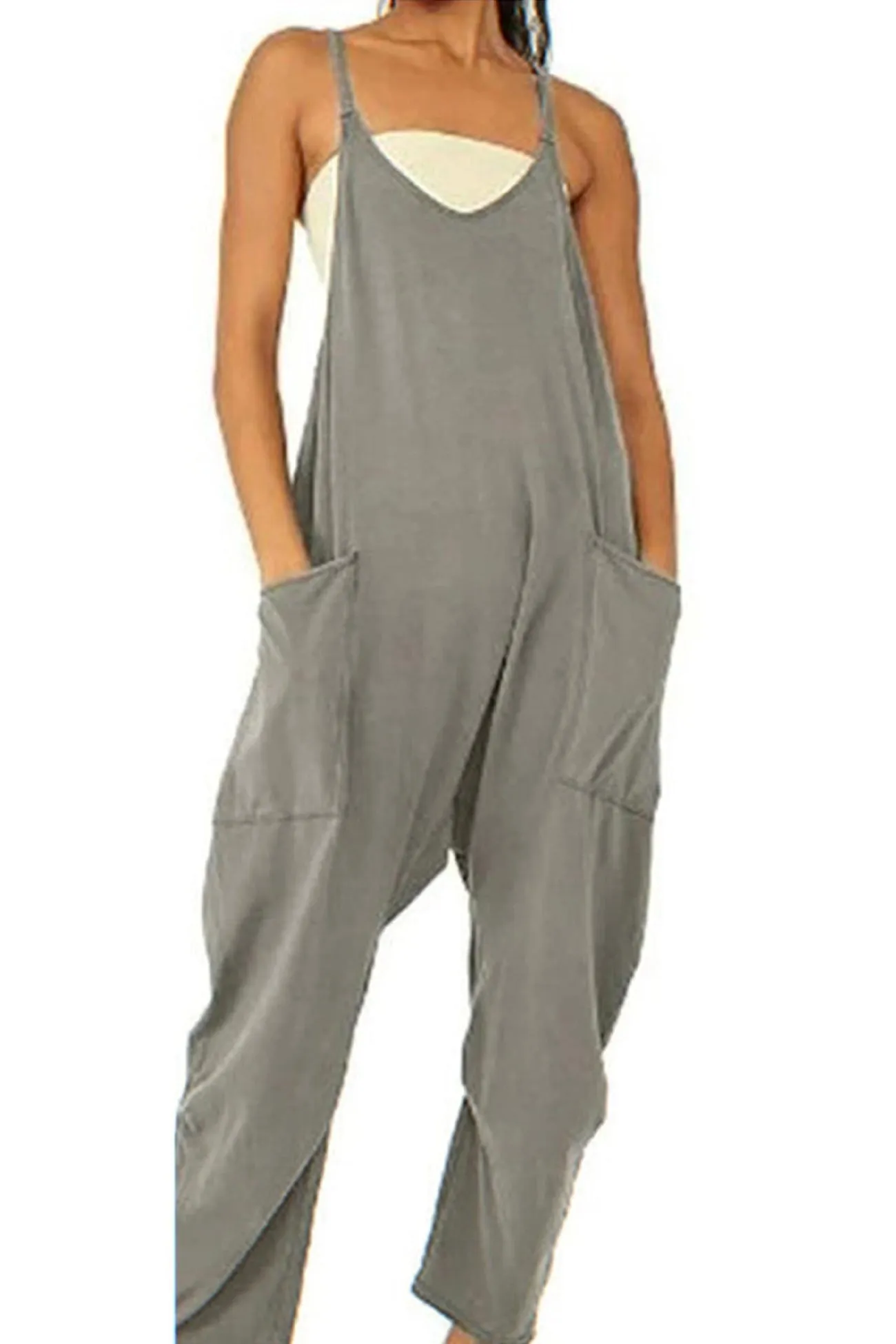 Large Pocket Cami Jumpsuits