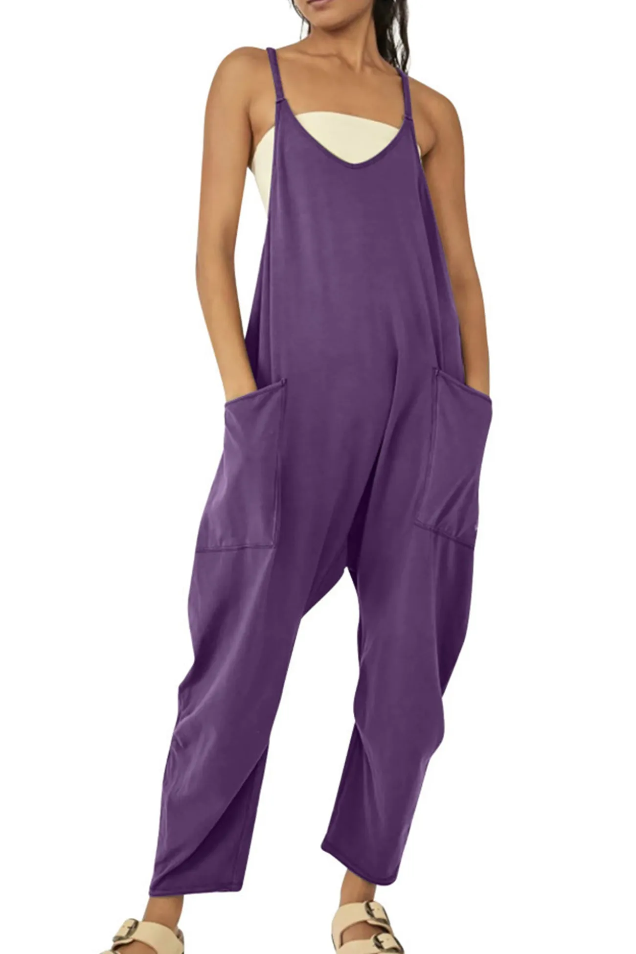 Large Pocket Cami Jumpsuits