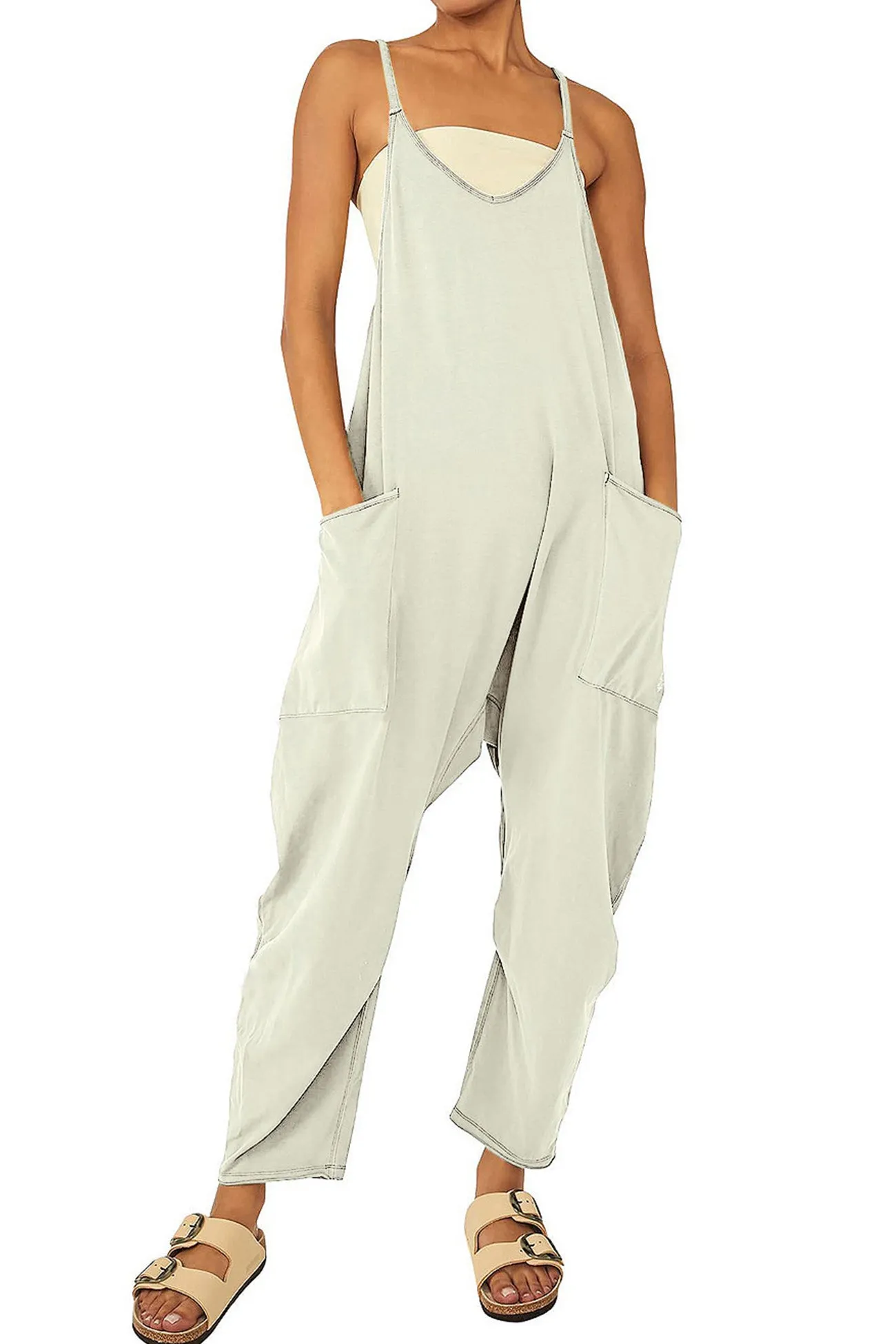 Large Pocket Cami Jumpsuits