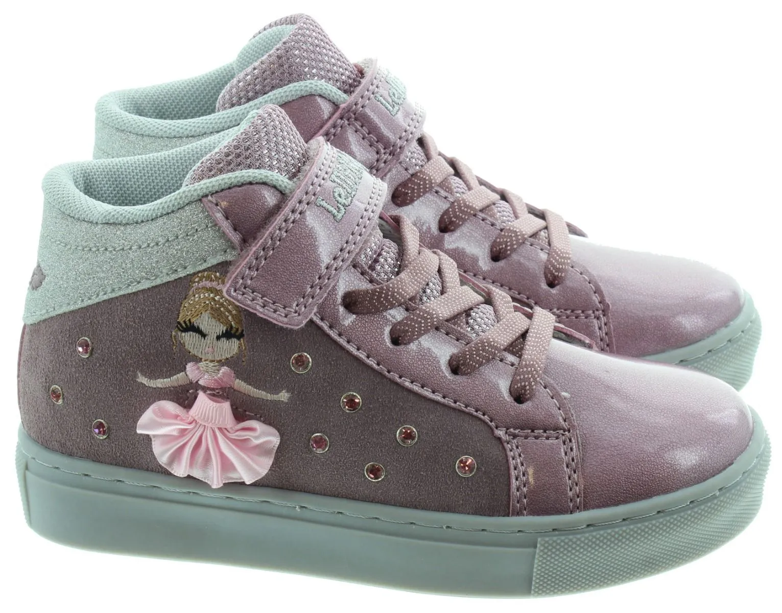 LELLI KELLY Kids LK4836 Hi Top Mille Stelle Boots In Blush