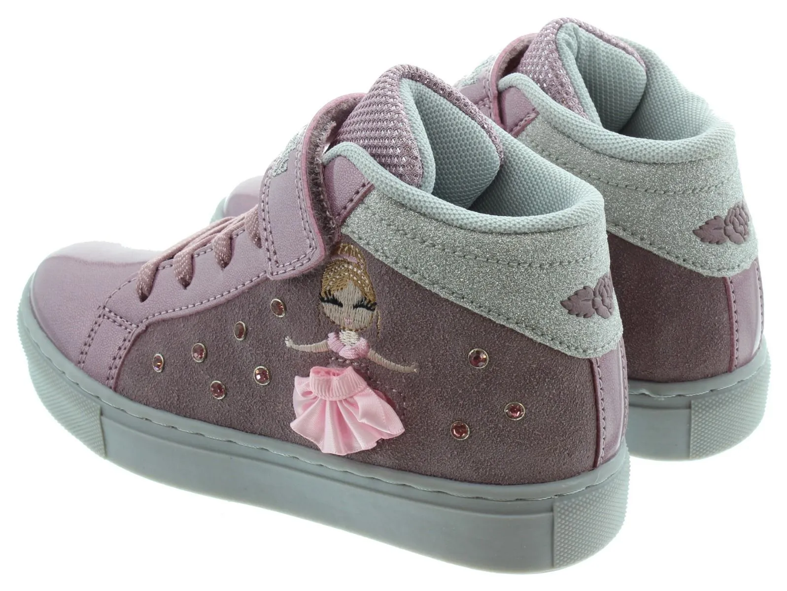 LELLI KELLY Kids LK4836 Hi Top Mille Stelle Boots In Blush