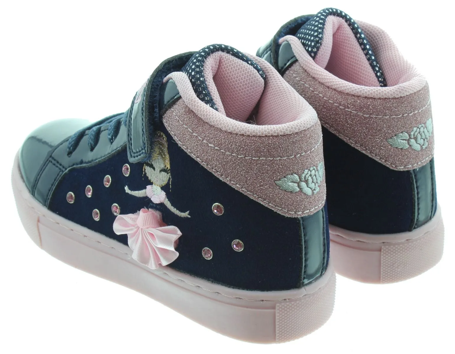 LELLI KELLY Kids LK4836 Hi Top Mille Stelle Boots In Navy