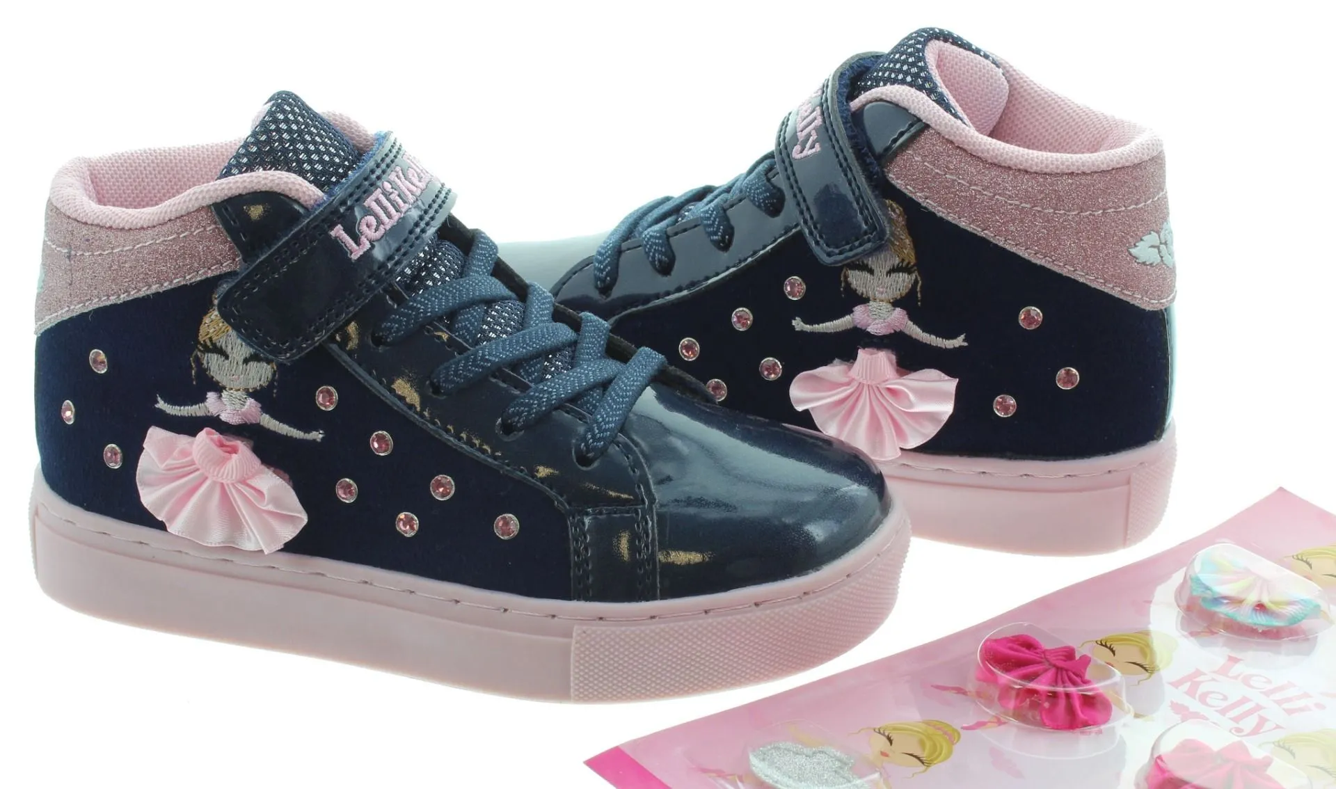 LELLI KELLY Kids LK4836 Hi Top Mille Stelle Boots In Navy