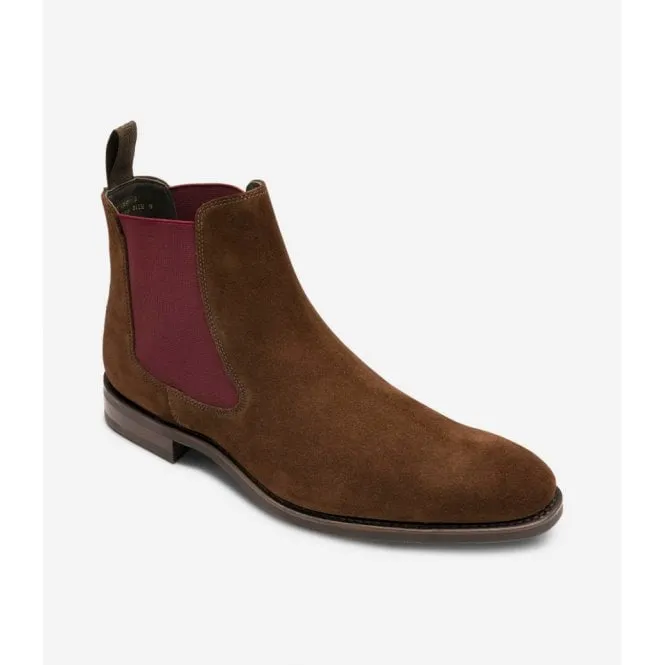 Loake Mens Wareing Chelsea Boot in Brown Suede