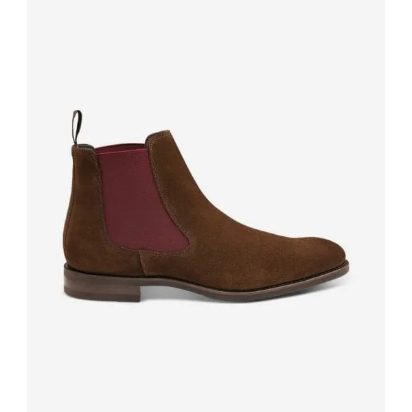 Loake Mens Wareing Chelsea Boot in Brown Suede