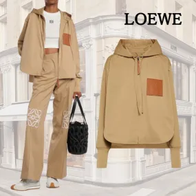 LOEWE  |Wool Silk Plain Cotton Logo Hoodies & Sweatshirts