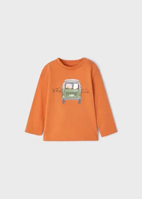 L/s shirt for baby boy - Carrot