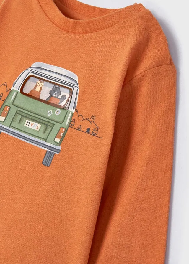 L/s shirt for baby boy - Carrot