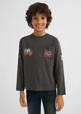 L/s shirt for teen boy - Carbon