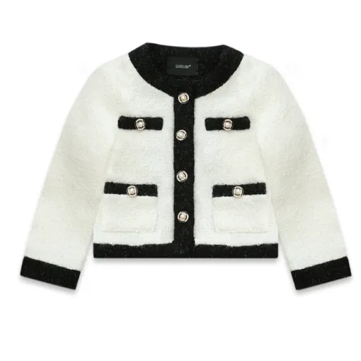 Luxelim White Jacket With Black Trim: 7 Years