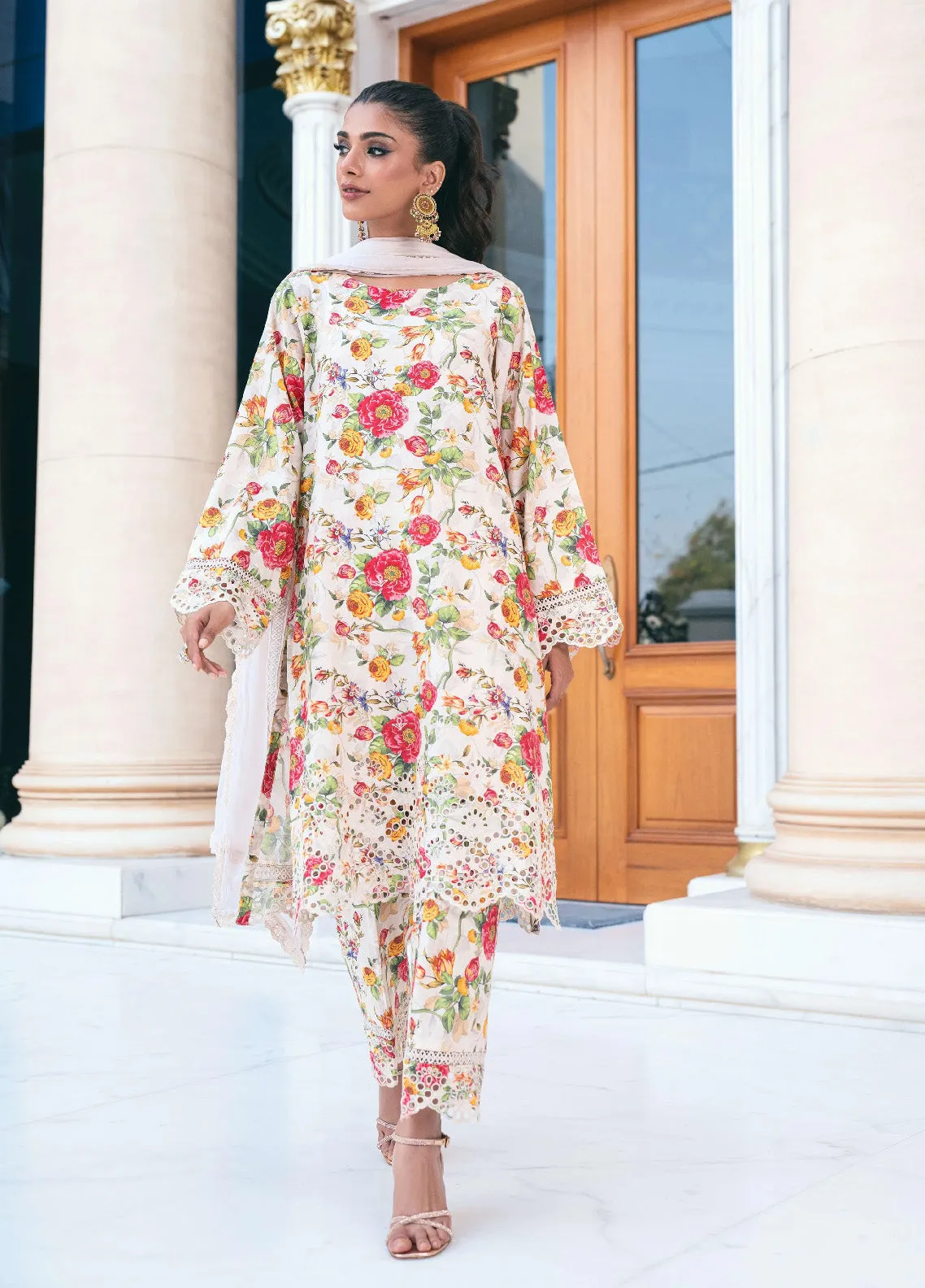 Marjaan By Addee Embroidered Lawn Stitched 3 Piece Suit - AD24MPL SM-025 HAALAH