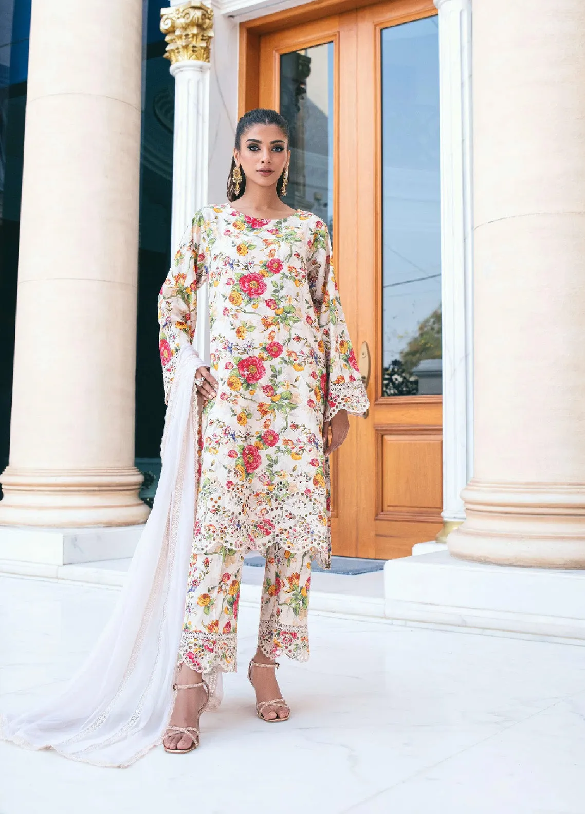 Marjaan By Addee Embroidered Lawn Stitched 3 Piece Suit - AD24MPL SM-025 HAALAH