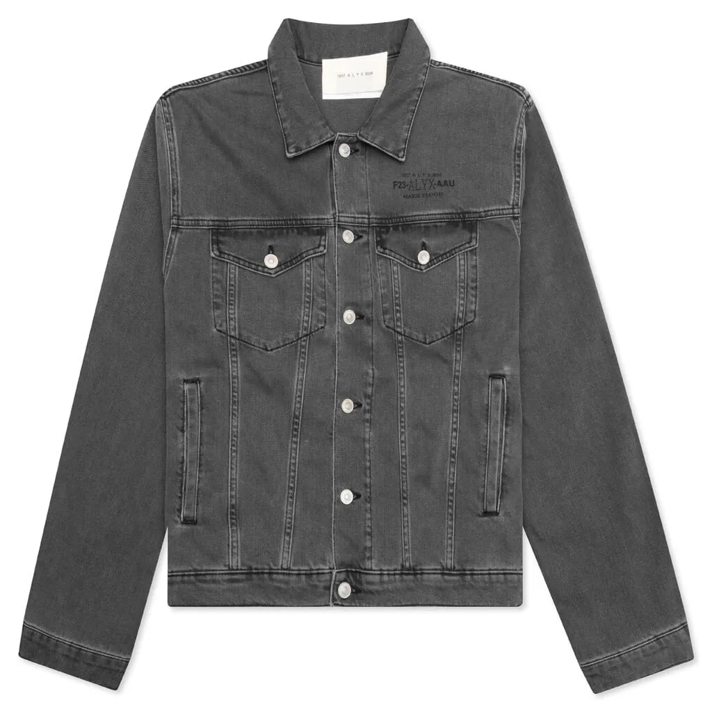 Mark Flood Square Denim Jacket - Washed Black