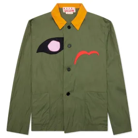 Marni x No Vacancy Inn Gabardine Jacket - Stone Green