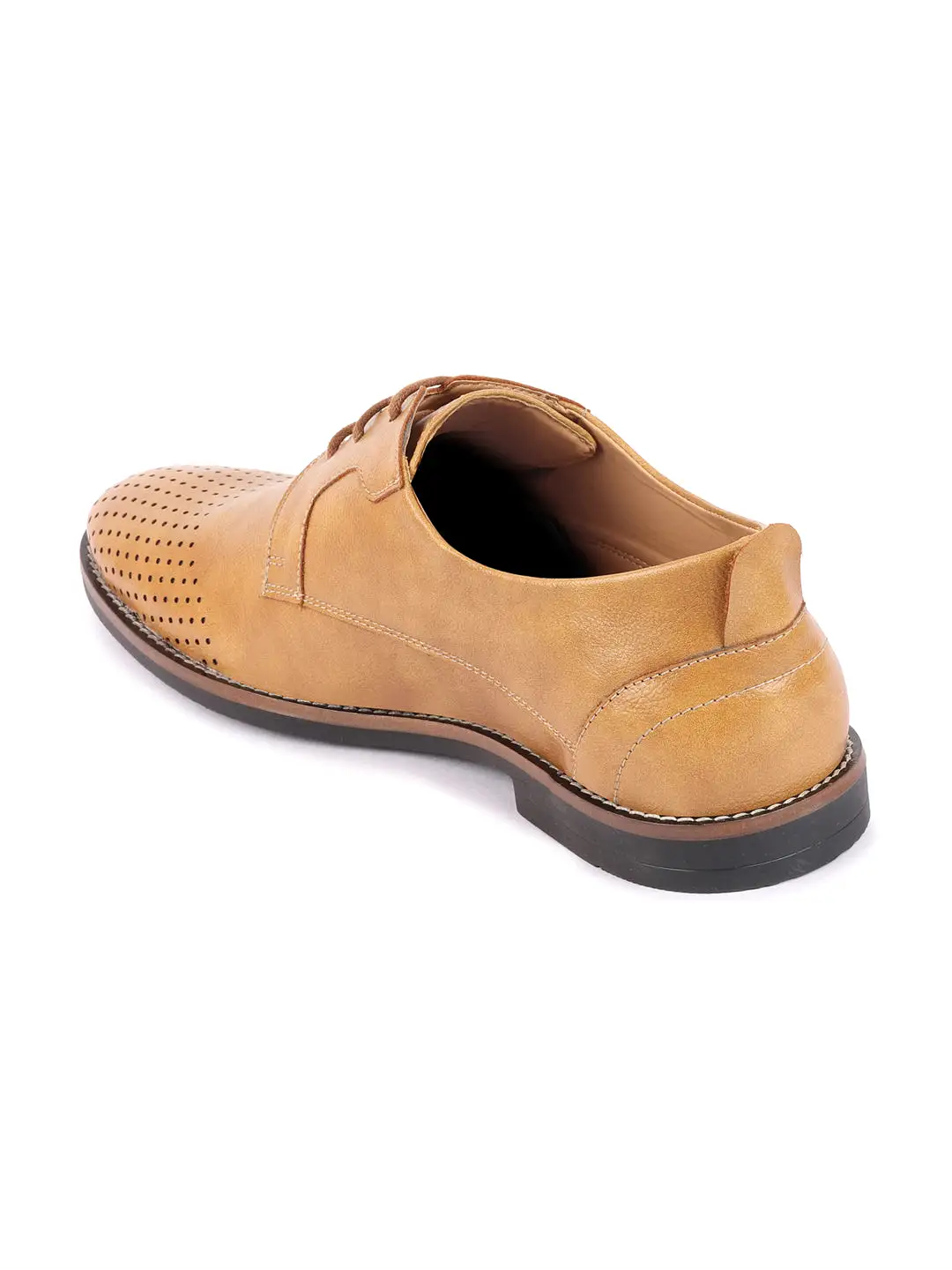 Men Camel Cap Toe Formal/Office Lace Up Dress Shoes