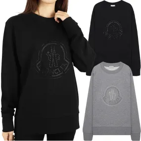 MONCLER  |Long Sleeves Plain Cotton Logo FX Advantage / Exclusive