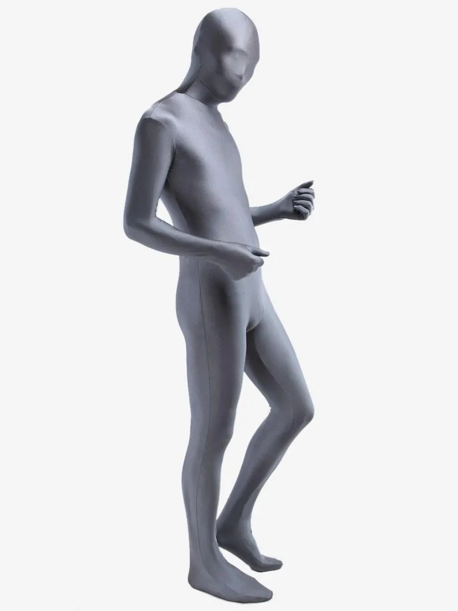 Morph Suit Classic Grey Zentai Suit Lycra Spandex Fabric Full Body Suit