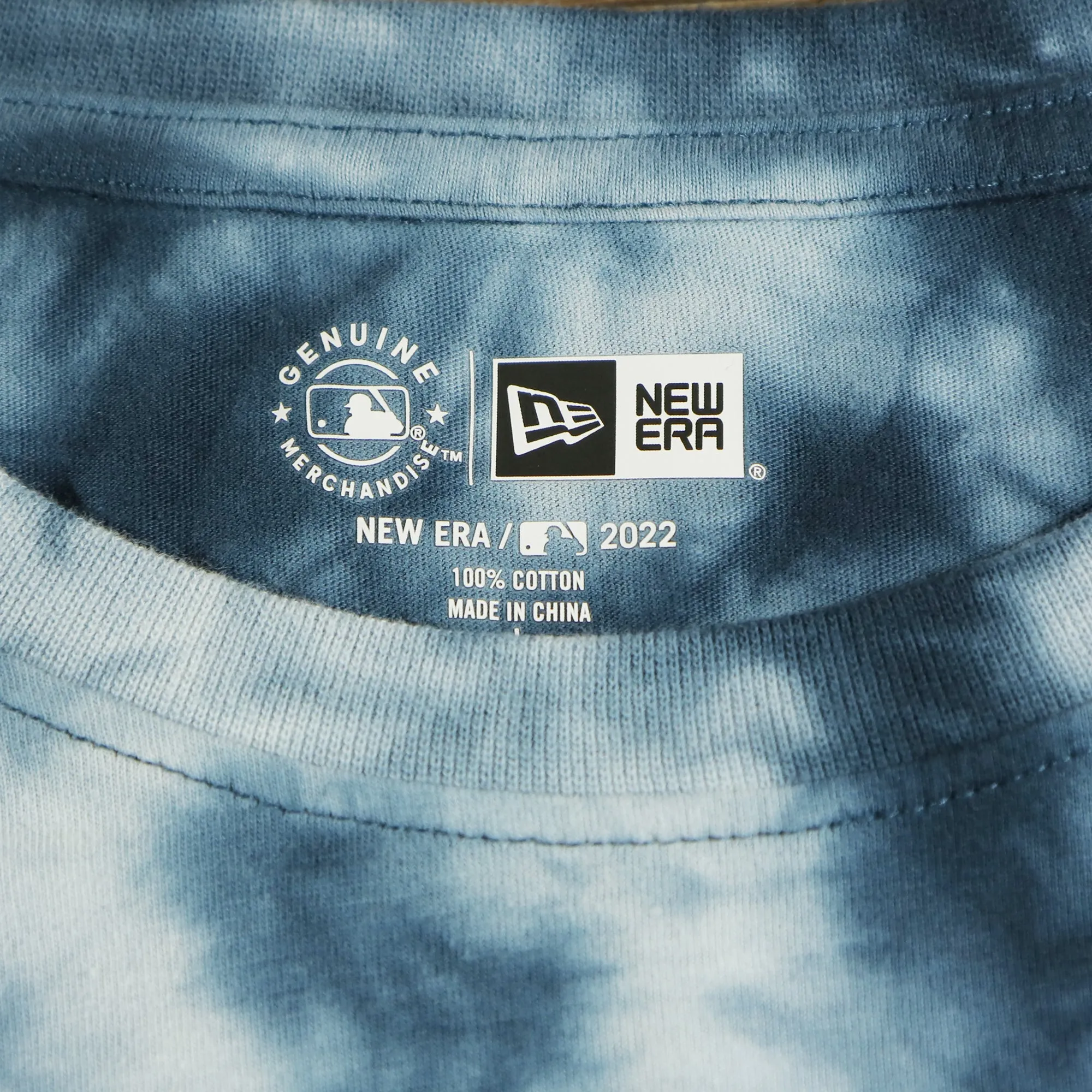 New York Yankees Current New York Wordmark Tie-Dye MLB T-Shirt | Navy Blue Tie-Dye T-shirt