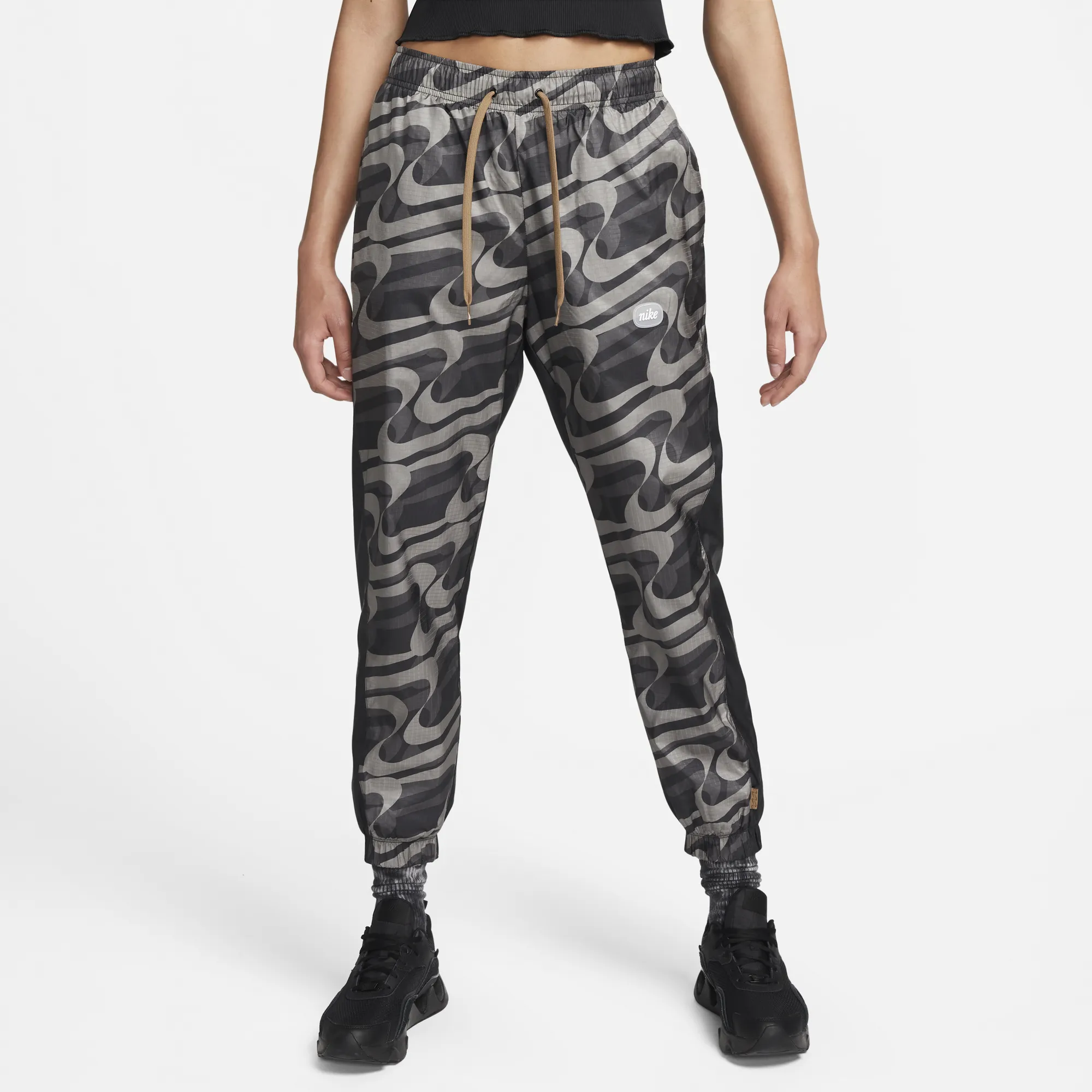 Nike Sportswear Icon Clash Women's Woven Allover Print Black Pants