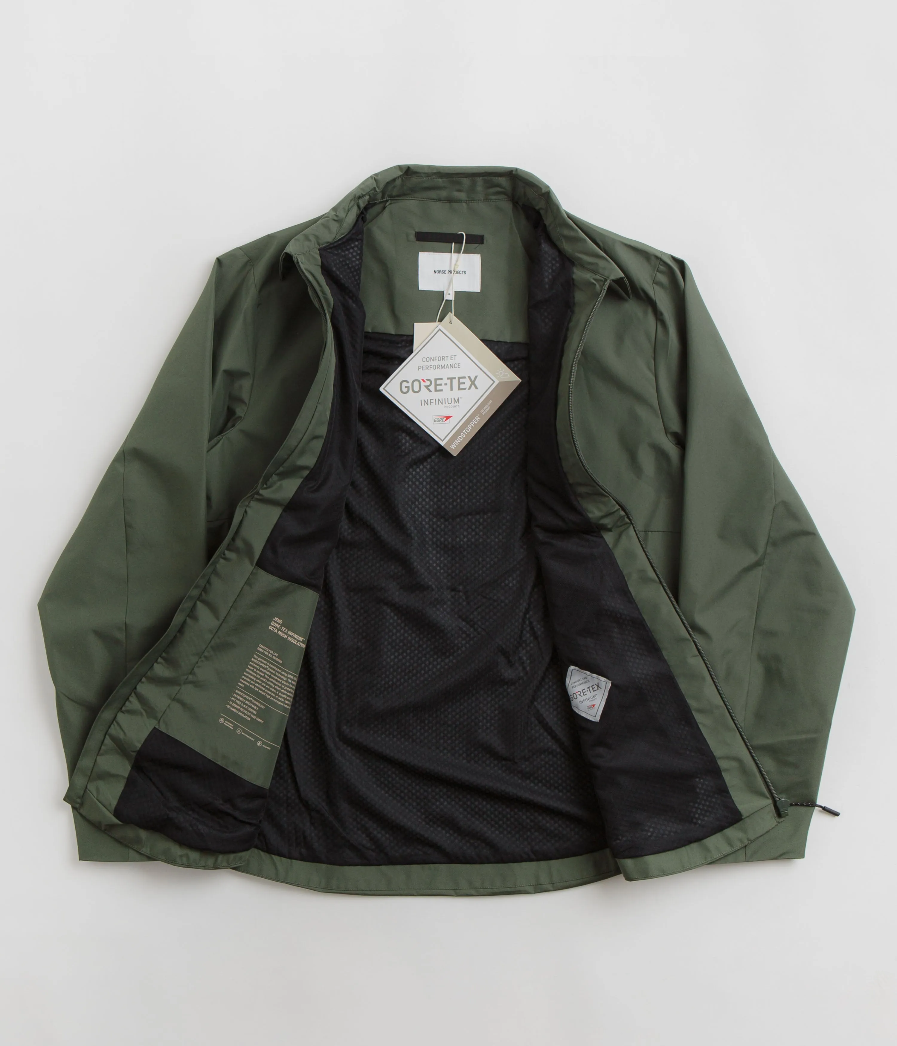 Norse Projects Jens Gore-Tex Infinium Insulated Shirt Jacket - Spruce Green