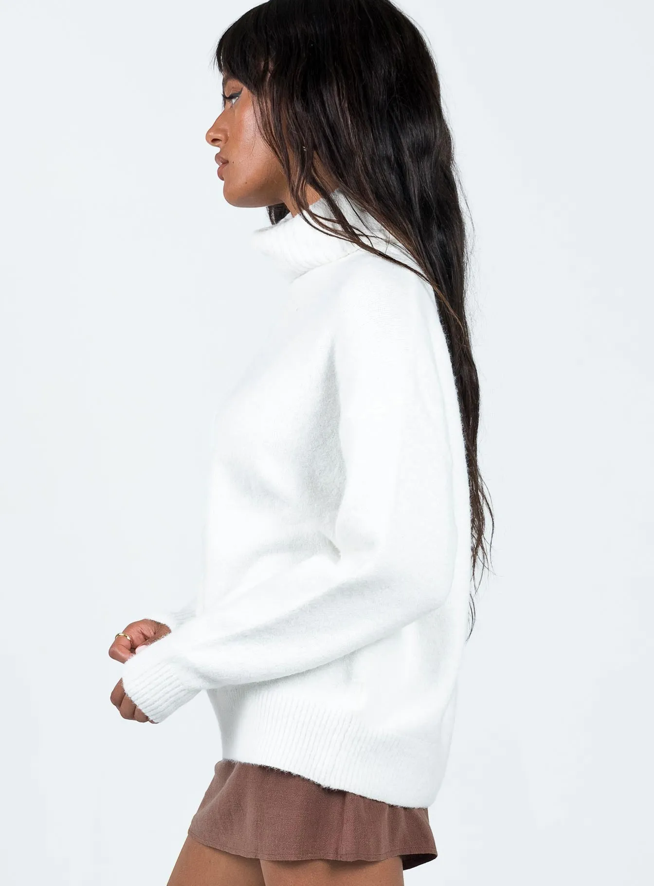 Oswin Turtleneck Jumper White