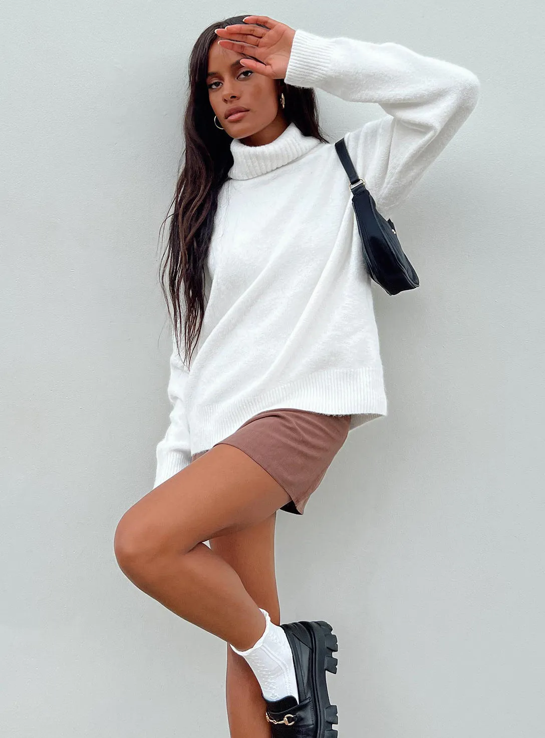 Oswin Turtleneck Jumper White