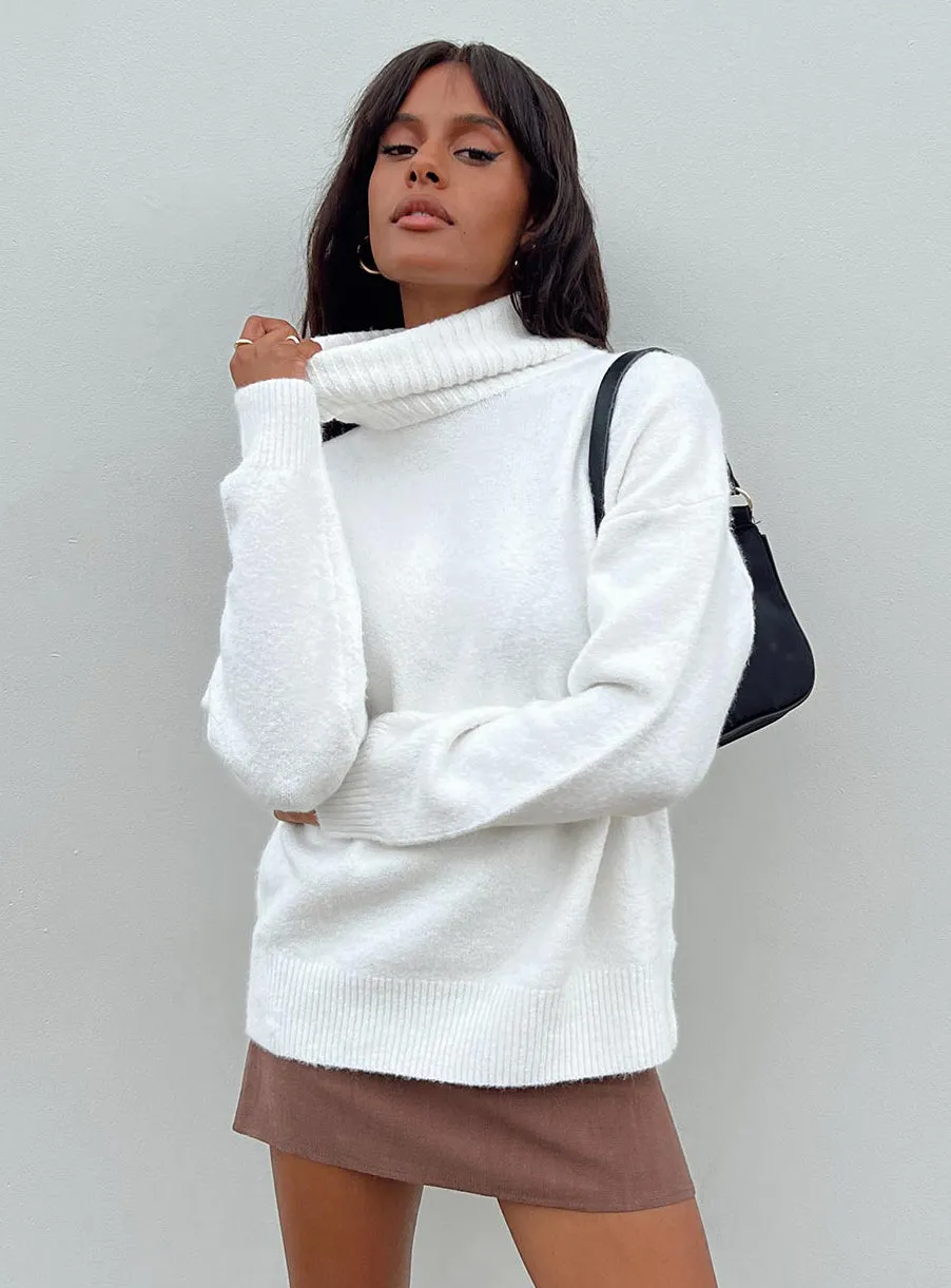 Oswin Turtleneck Jumper White