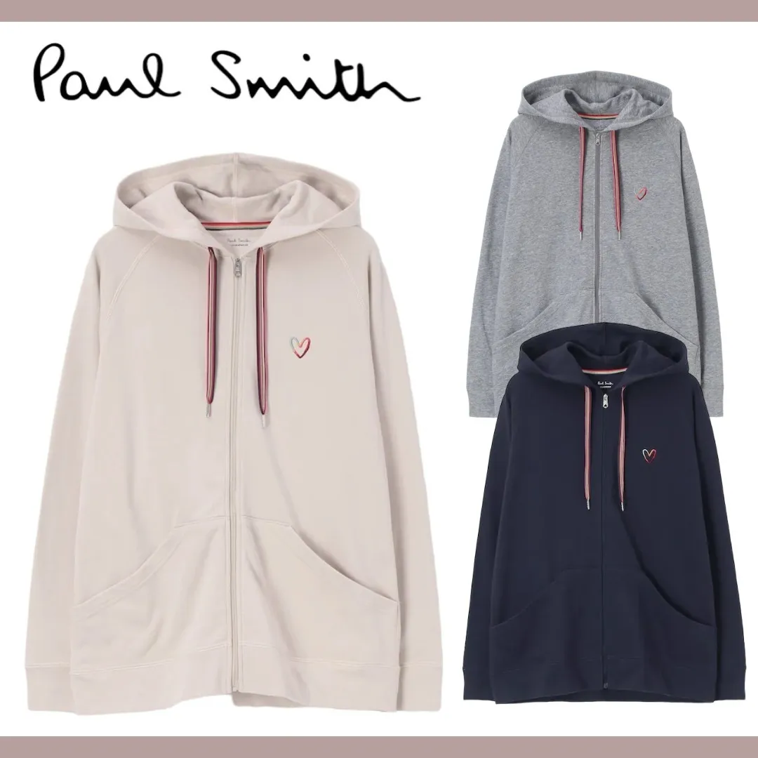 Paul Smith  |Heart Plain Cotton Hoodies & Sweatshirts