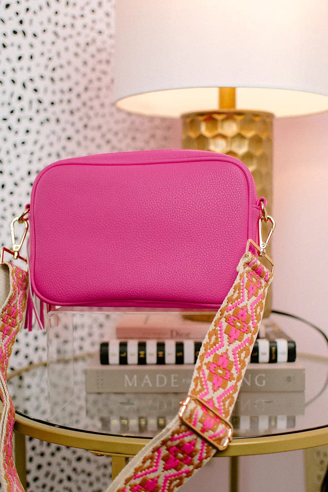 Pink Crossbody W/ Pink Strap