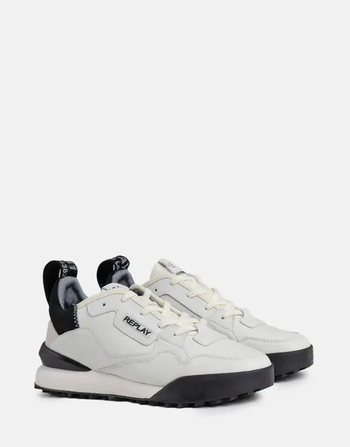 Replay Mens Field Cloud Shoes Off White & Black