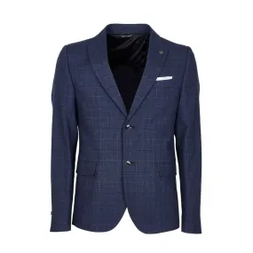 REVER PRINCE OF WALES EQUILIBRIO JACKET Man Azure Blue