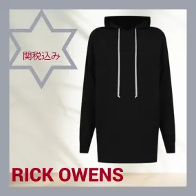 RICK OWENS  |Plain Cotton Designers Hoodies