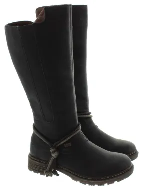 RIEKER Ladies Z4774 Flat Knee Boots In Black