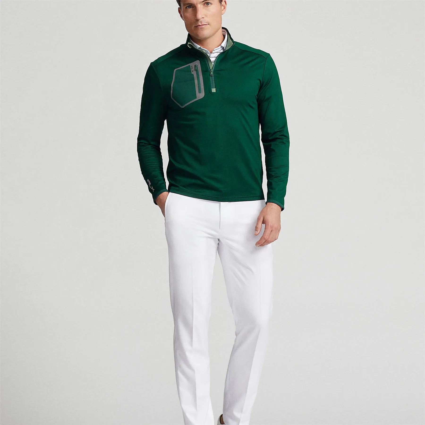 RLX Luxury Performance Jersey Mid Layer Hunt Club Green - AW23