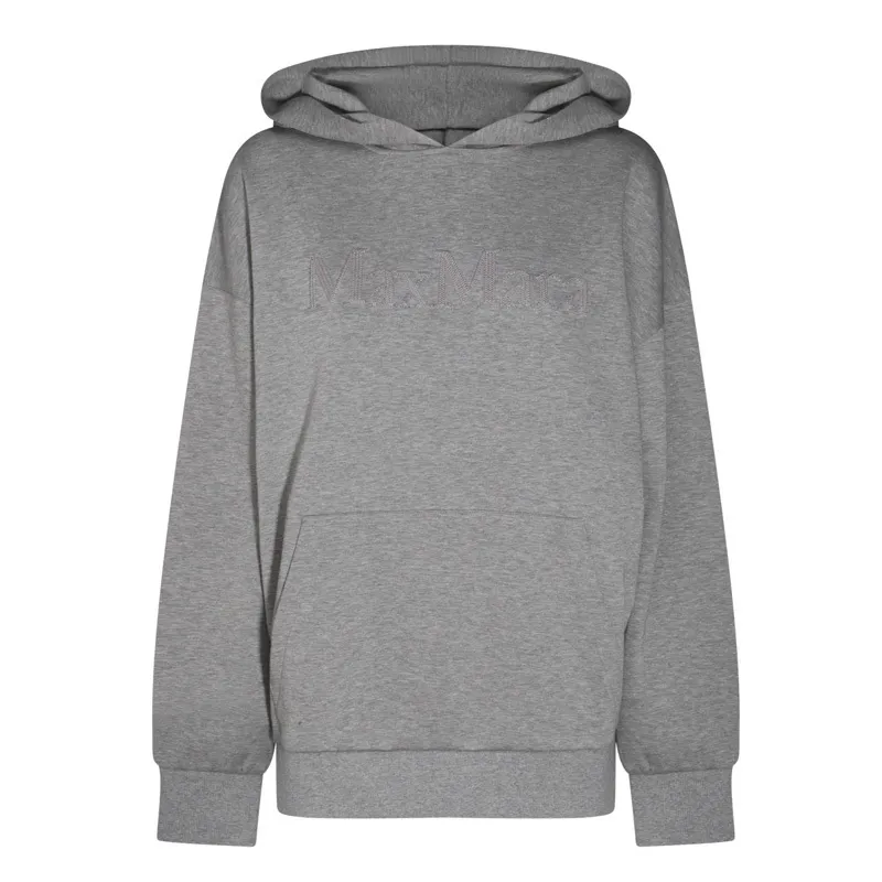 S Max Mara  |Sweat Plain Cotton Logo Hoodies & Sweatshirts