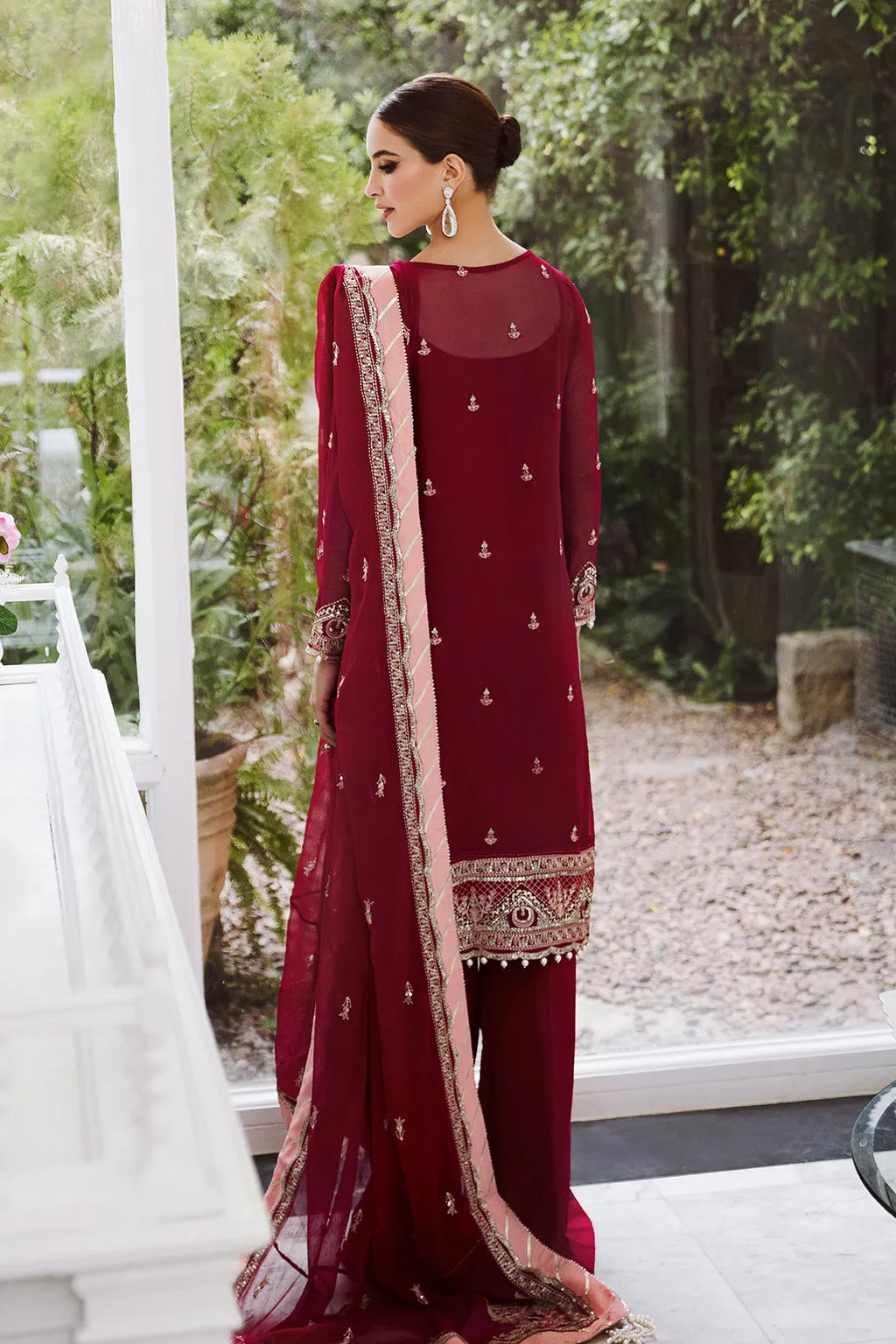 Saad Shaikh Ella Unstitched Embroidered Luxury Chiffon 3Pc Suit DSG-02