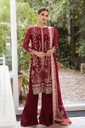 Saad Shaikh Ella Unstitched Embroidered Luxury Chiffon 3Pc Suit DSG-02