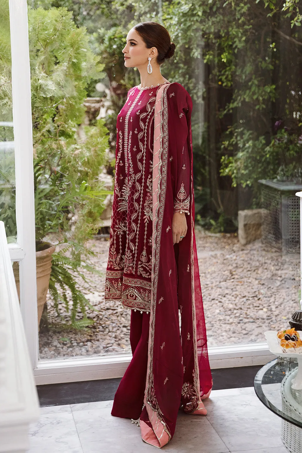 Saad Shaikh Ella Unstitched Embroidered Luxury Chiffon 3Pc Suit DSG-02