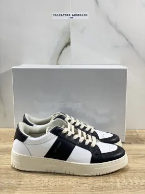 Saint Sneakers Uomo Tennis Pelle Bianco Nero Casual 41