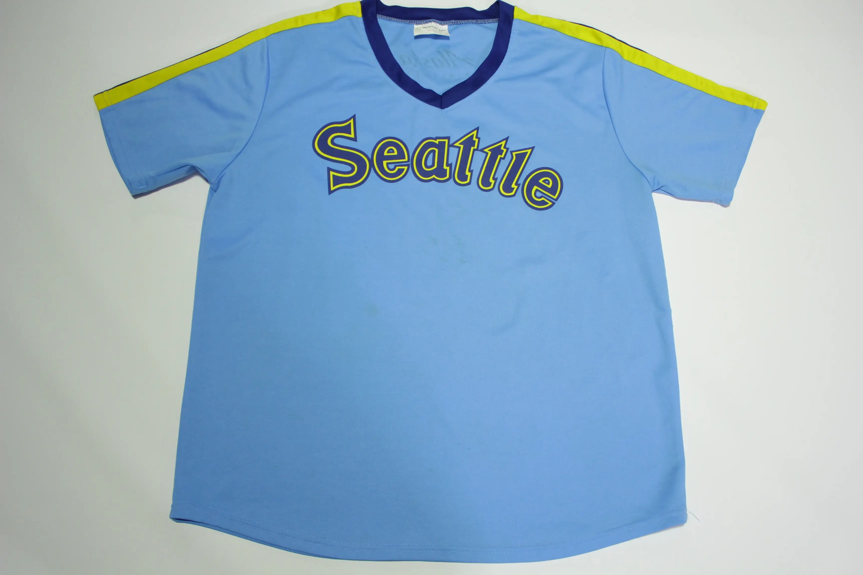 Seattle Mariners Throwback Alaska Airlines Baseball Polyester Jersey