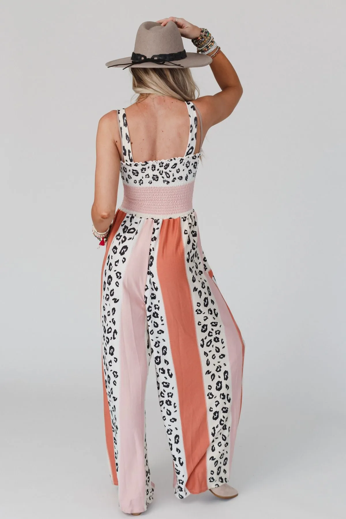 Serendipity Animal Print Jumpsuit - Coral