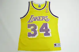 Shaquille O'Neal LA Lakers Vintage 90s Champion Basketball Jersey