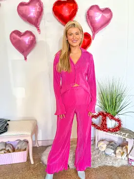 Shea Two Piece Set- Hot Pink